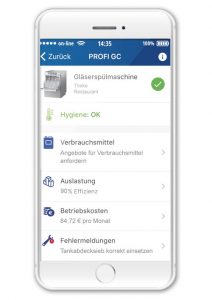 Mit der Hobart App Washsmart lassen sich per Knopfdruck umfassende Informationen über den Status der neuen Gläser- und Geschirrspülmaschinen abrufen.