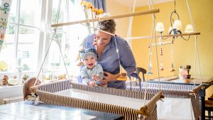 Im Storchennest können auch die Mütter der Kleinsten entspannt genießen.