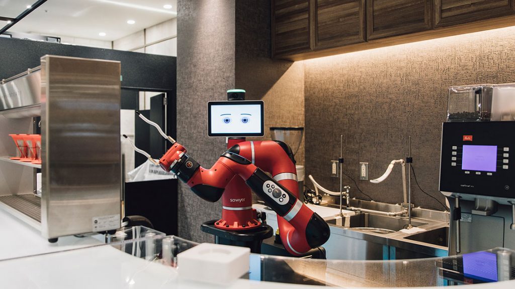 Der perfekte Latte Macchiato – für Sawyer kein Problem.