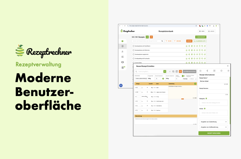Rezeptrechner Rezeptverwaltung 768x505